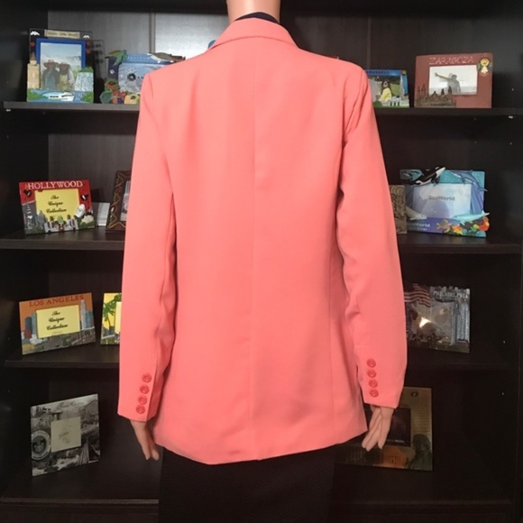 Coral Blazer with Front Button Opening - Picture 5 of 8